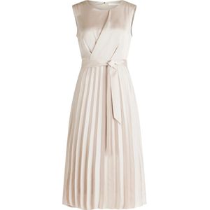 Betty & Co, Kleedjes, Dames, Beige, 2Xl, Chiffon, Chiffon Plooi Jurk