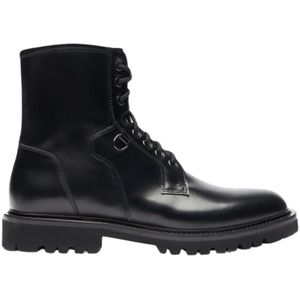 Scarosso, Schoenen, Heren, Zwart, 42 1/2 EU, Leer, Wooster IV Veterschoenen