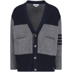 Thom Browne, Grijze Cardigan voor Heren Grijs, Heren, Maat:M