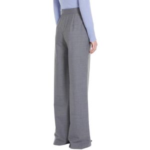 Max Mara Studio, Broeken, Dames, Grijs, S, Grijze Cammeo Broek