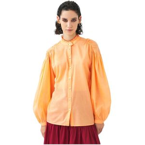 Antik Batik, Blouses & Shirts, Dames, Oranje, L, Katoen, Katoenen voile blouse Anna