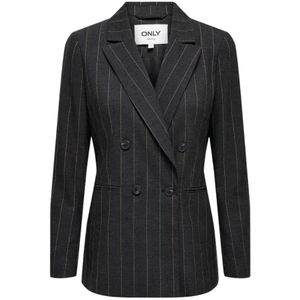 Only, Jassen, Dames, Grijs, XS, Polyester, Life Fit Blazer Donna Herfst/Winter Collectie