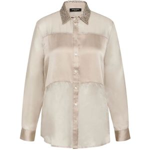 Bruuns Bazaar, Blouses & Shirts, Dames, Beige, XL, Wol, Sheerbbfunda Shirt Zilverwolk