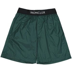 Moncler, Badkleding, Heren, Groen, XL, Nylon, Logo Badpak Lang Model