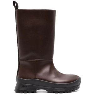 Stella McCartney, Schoenen, Dames, Bruin, 36 EU, Trace Hoge Laarzen in Chocoladebruin