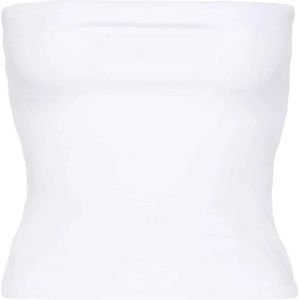 Wardrobe.nyc, Witte Tube Top Strapless Geknipt Wit, Dames, Maat:M