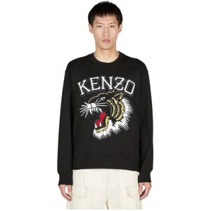 Kenzo, Grafische Tiger Sweatshirt Zwart, Heren, Maat:S
