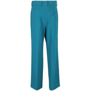 Blazé Milano, Broeken, Dames, Blauw, M, Wol, Stijlvolle Fox Broek