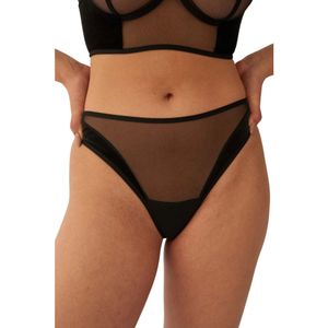 Undress Code, Ondergoed, Dames, Zwart, XL, Katoen, Velvet Mesh String