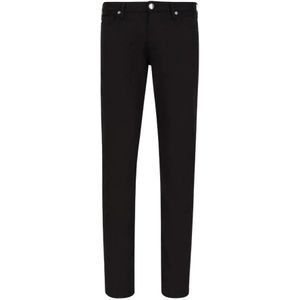 Emporio Armani, Slim-fit Jeans Zwart, Heren, Maat:W42