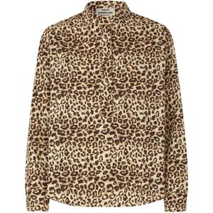 Mads Nørgaard, Stijlvolle luipaardprint blouse Veelkleurig, Dames, Maat:S