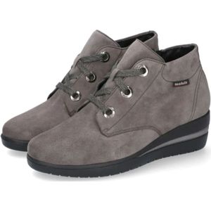 Mephisto, Schoenen, Dames, Grijs, 40 1/2 EU, Suède, Grijze Suède Enkellaars - Wijd Model