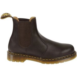 Dr. Martens, Schoenen, Heren, Bruin, 42 EU, Bruin Leren Enkellaars met Rubberen Zool