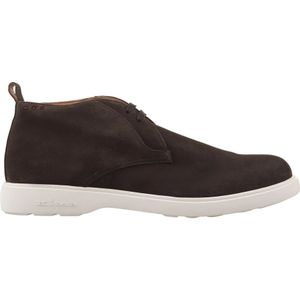 Kiton, Bruine Suède Veterschoenen Bruin, Heren, Maat:42 EU