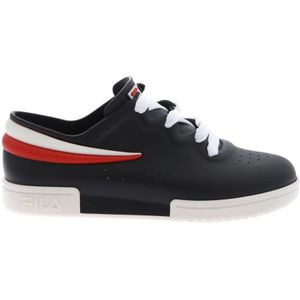 Melissa, Schoenen, Dames, Zwart, 35 EU, Zwarte Rubberen Sneakers met Rode en Witte Inzetstukken