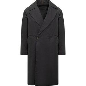 Hevo, Waterdichte Trenchcoats Zwart, Heren, Maat:M