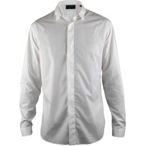 Philipp Plein, Overhemden, Heren, Wit, L, Katoen, Witte Katoenen Overhemd, Gemaakt in Italië