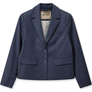 MOS Mosh, Jassen, Dames, Blauw, 2Xl, Polyester, Klassieke Navy Blazer met Klepzakken