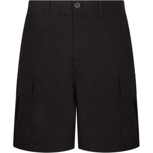 Selected Homme, Korte broeken, Heren, Zwart, XL, Katoen, Zwarte Cargo Shorts