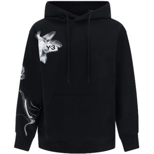 Y-3, Sweatshirts & Hoodies, Dames, Zwart, S, Katoen, Stijlvolle hoodie voor vrouwen