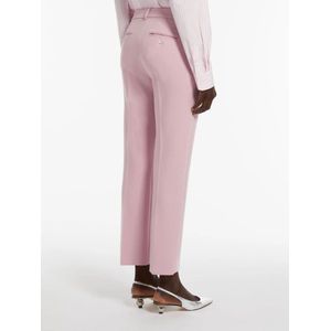 Max Mara, Broeken, Dames, Roze, M, Roze Stretch Viscose Broek