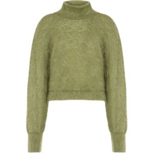 Alberta Ferretti, Groene Coltrui met Reembors Mouwen Groen, Dames, Maat:S