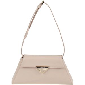 Prada, Stijlvolle Leren Tas Roze, Dames, Maat:ONE Size