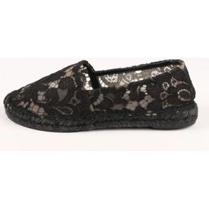 Dolce & Gabbana Pre-owned, Pre-owned, Dames, Zwart, 38 EU, Jute, Pre-owned Canvas espadrilles