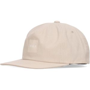 Huf, Accessoires, Heren, Beige, ONE Size, Katoen, Verstelbare Snapback Platte Klep Pet