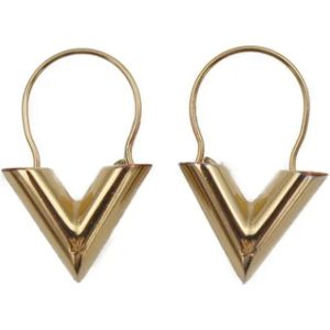 Louis Vuitton Vintage, Pre-owned Metal earrings Geel, Dames, Maat:ONE Size