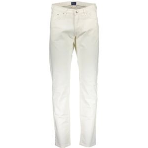 Gant, Jeans, Heren, Wit, W34 L34, Heren Witte Slim Broek 5-Zak