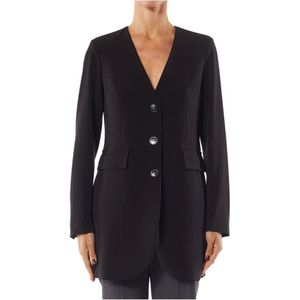 Alessia Santi, Zwart Diamant Blazer Set voor Dames Zwart, Dames, Maat:M