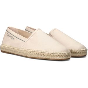 Calvin Klein, Schoenen, Heren, Beige, 42 EU, Linnen, Beige Espadrille Instappers