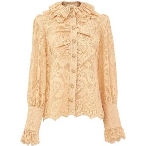 Zimmermann, Crème Blouse - Drest 4523Tkal.cr Beige, Dames, Maat:S