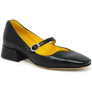 Mara Bini, Schoenen, Dames, Zwart, 39 EU, Leer, Zwarte Leren Pump Schoenen Ss 24