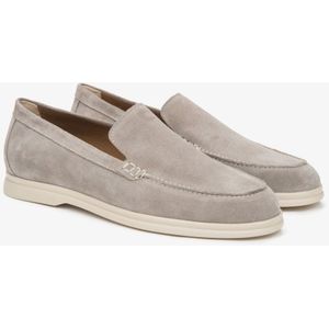 Estro, Schoenen, Heren, Beige, 43 EU, Heren Lichtbeige Loafers gemaakt van Echt Velours