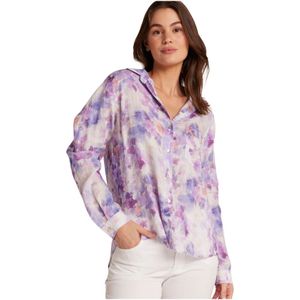 Bella Dahl, Blouses & Shirts, Dames, Veelkleurig, L, Bloemenprint lange mouw overhemd