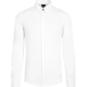 Armani Exchange, Overhemden, Heren, Wit, S, Katoen, Slim Fit Wit Formeel Overhemd