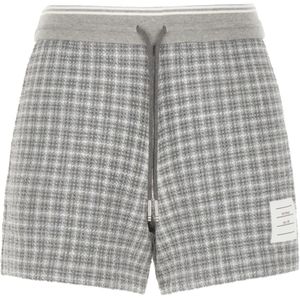 Thom Browne, Casual Katoenmix Dames Shorts Grijs, Dames, Maat:2XS