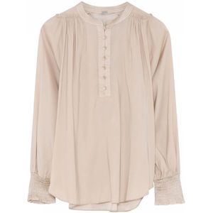 Gustav, Blouses & Shirts, Dames, Beige, L, Smock Manchet Blouse Beach Sand