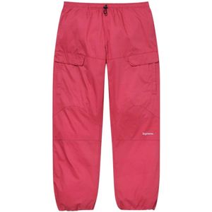 Supreme, Broeken, Heren, Roze, S, Katoen, Donker Magenta Katoenen Cinch Pant