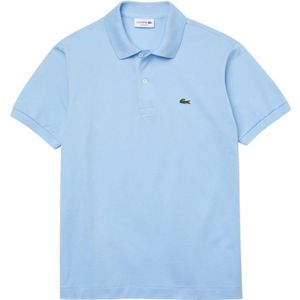 Lacoste, Tops, Heren, Blauw, M, Katoen, Gebreide Kraag Polo Shirt