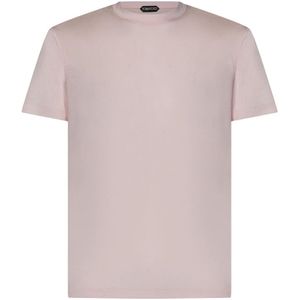 Tom Ford, Tops, Heren, Roze, S, Katoen, T-Shirts