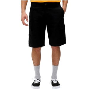 Dickies, Korte broeken, Heren, Zwart, W31, Millerville Zwarte Casual Shorts