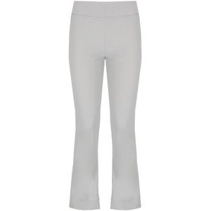 Rrd, Broeken, Dames, Grijs, M, Grijze Flared Hem Broek voor Vrouwen