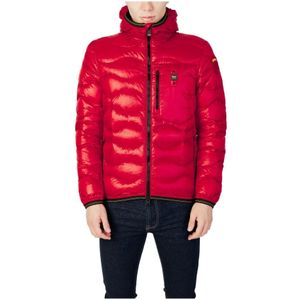 Blauer, Rode Turtleneck Zip Jas Rood, Heren, Maat:L