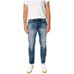 Denham, Jeans, Heren, Blauw, W30 L30, Denim, Klassieke Straight Fit Jeans met lage taille