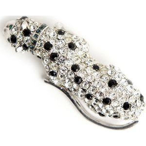 Kenneth Jay Lane Pre-owned, Pre-owned, Dames, Grijs, ONE Size, Strass panther broche