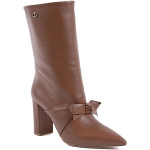 Dee Ocleppo, Schoenen, Dames, Bruin, 40 EU, Stijlvolle Bow Laars met Gouden Detail