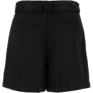 Jil Sander, Korte broeken, Heren, Zwart, L, Zwarte Viscose Bermuda Shorts